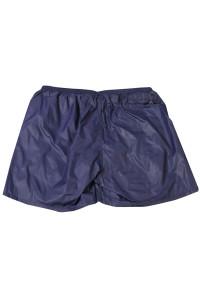 U375 online ordering line mountain sports shorts supply sweat long-distance running net color invisible zipper back pocket sports pants specialty store dark blue 100% polyester detail view-6